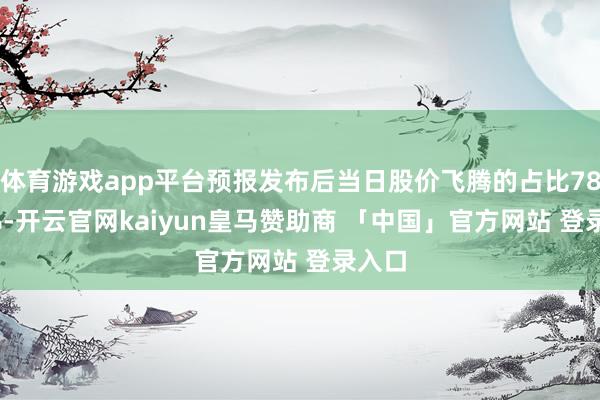 体育游戏app平台预报发布后当日股价飞腾的占比78.30%-开云官网kaiyun皇马赞助商 「中国」官方网站 登录入口